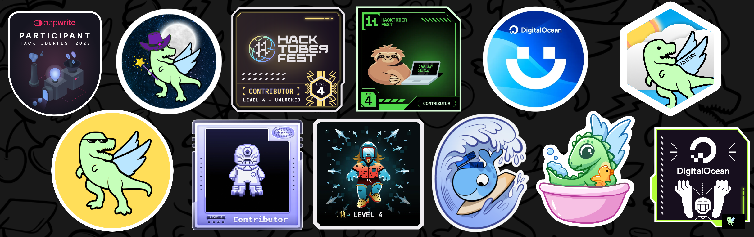 @denvercoder1's Holopin board